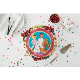 Bibi und Tina Tortenaufleger aus Esspapier - 20 cm