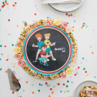 Drei Fragezeichen Kids Tortenaufleger aus Esspapier - 20 cm
