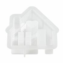 Silikonform Haus ca. 6,5 x 5 x 1,5 cm (647)