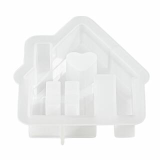 Silikonform Haus ca. 6,5 x 5 x 1,5 cm (647)