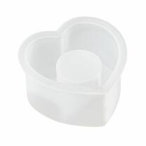 Silikonform Kerzenhalter Herz ca. 4,5 x 2,5 cm (617)