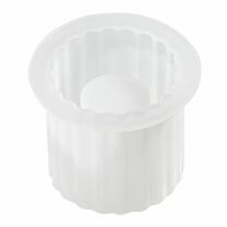 Silikonform Kerzenhalter rund geriffelt ca. 4 x 4 cm (620)