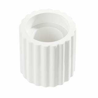 Silikonform Kerzenhalter rund geriffelt ca. 4 x 4 cm (620)