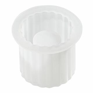 Silikonform Kerzenhalter rund geriffelt ca. 4 x 4 cm (620)