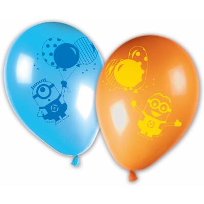Minions - Luftballons orange blau,  8 Stück