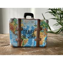 Spardose - Koffer - Travel the World