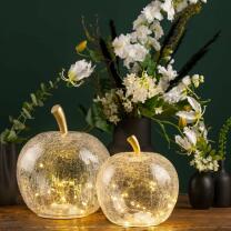 Deko Apfel Bruchglasoptik mit LED