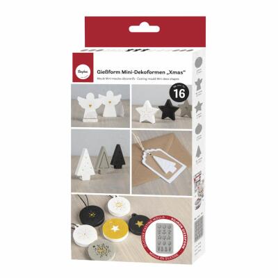 Silikon Gießform Mini-Dekoformen "Xmas"
