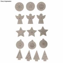 Silikon Gießform Mini-Dekoformen "Xmas"
