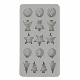 Silikon Gießform Mini-Dekoformen "Xmas"