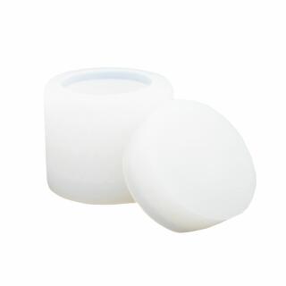 Silikonform Dose rund gemustert mit Deckel