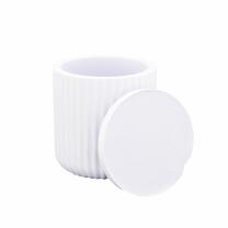 Silikonform Dose geriffelt  mit Deckel 7,8 x 8 cm