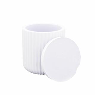 Silikonform Dose geriffelt  mit Deckel 7,8 x 8 cm
