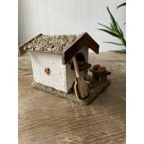 Miniatur Backhaus - Holzbackofen 9 x 6,5 x 9 cm