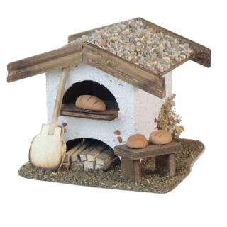 Miniatur Backhaus - Holzbackofen 9 x 6,5 x 9 cm