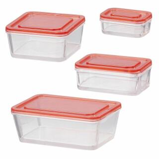 Miniatur Lunch-Box-Set, 4 Stück 1,7 - 3,6 cm