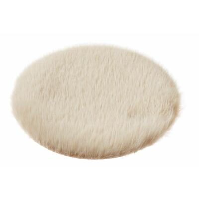 Miniatur Teppich rund, ca. 12 cm, beige