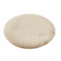 Miniatur Teppich rund, ca. 12 cm, beige