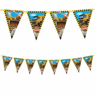 Construktion - Baustelle - Wimpelkette, 2,3 m