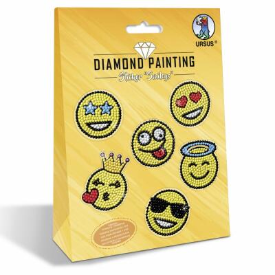 Bastelset Diamond Painting Sticker "Smileys"