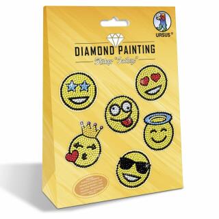 Bastelset Diamond Painting Sticker "Smileys"