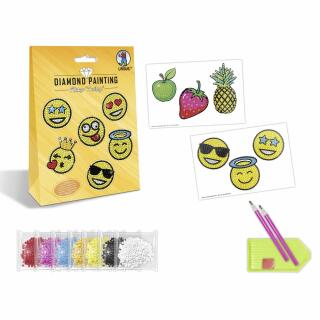 Bastelset Diamond Painting Sticker "Smileys"
