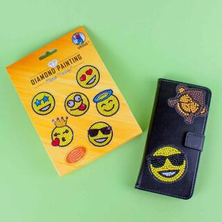 Bastelset Diamond Painting Sticker "Smileys"
