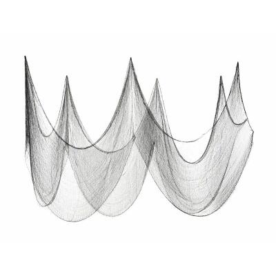 großes Spinnennetz schwarz 9,8 x 0,72 m - Halloween