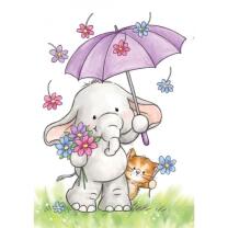 Wild Rose Studio Stempel clear stamp Elefant Bella mit...