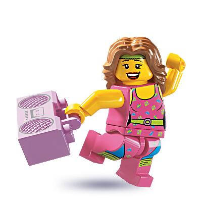 8805 - Lego Serie 5 Minifigur  Nr. 10 Fitnesstrainerin