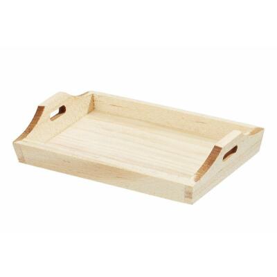Miniatur Holztablett  6,6 x 4,4 x 1,2 cm