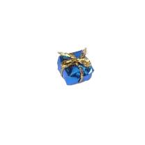 Deko-Päckchen Glanzfolie blau 2,5 cm