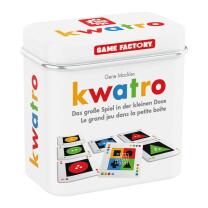 Kwatro - Mini-Legespiel in Metalldose