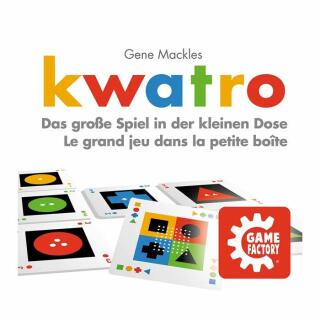 Kwatro - Mini-Legespiel in Metalldose