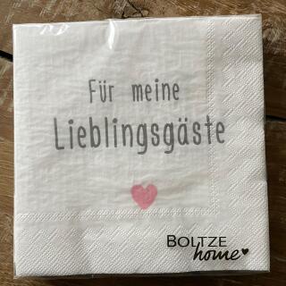 Servietten - weiß - Für meine Lieblingsgäste, 20 Stück
