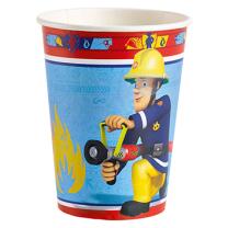 Feuerwehrmann Sam 8 Becher - Pappbecher -  0,25 l