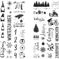 Transferfolie - Kerzentattoos Winter + Christmas, 2 Bogen