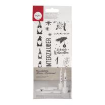 Transferfolie - Kerzentattoos Winter + Christmas, 2 Bogen