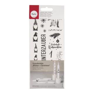 Transferfolie - Kerzentattoos Winter + Christmas, 2 Bogen