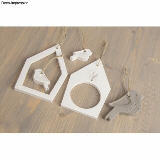 Silikon Gießform Vogelhäuser + Vögel