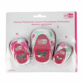 Design-Stanzer - Motivlocher - Set Schmetterling Motiv 2, 3 Stück