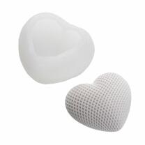 Silikonform -  Gießform Herz - Herz mittel - 7,5 x...