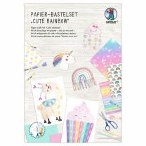Papier-Bastelset "Cute Rainbow"
