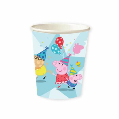 Pappbecher Peppa Wutz - Peppa Pig - Design 2024, 8 Stück