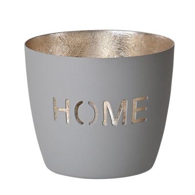 Windlicht Home flannel/gold