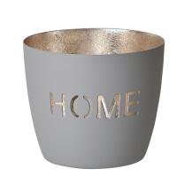 Windlicht Home flannel/gold