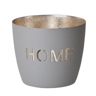 Windlicht Home flannel/gold