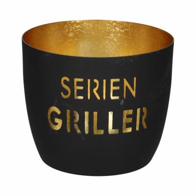 Windlicht Serien Griller schwarz/gold