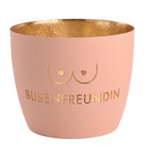 Windlicht Busenfrendin pastellrosa/gold