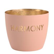 Windlicht Harmony pastellrosa/gold